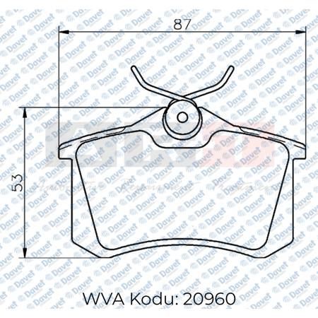 ART A06.0565 Fren Balatasi Arka Wva 20961 Passat Golf Iv Bora Polo 87-96 Fluence Megane 15mm
